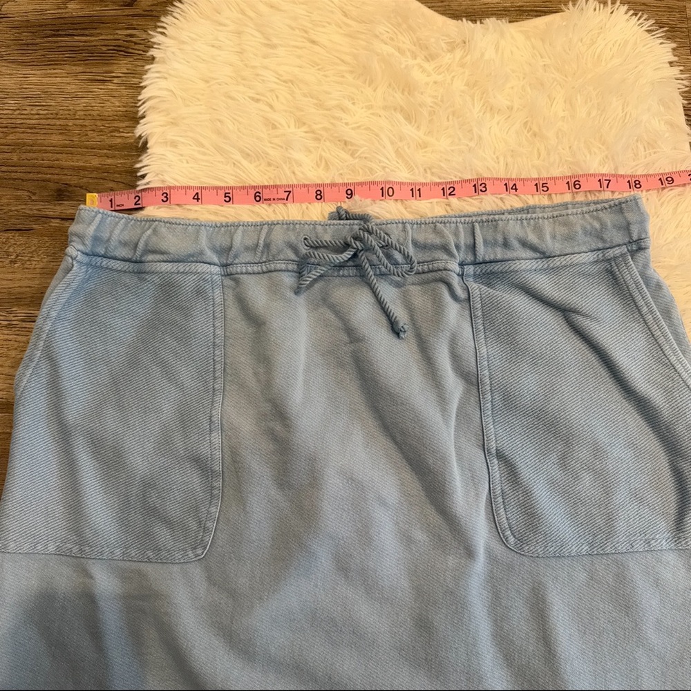 J. Jill Light Blue Casual Drawstring Skirt cute and comfy - Picture 6 of 10